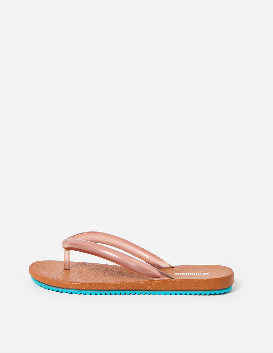 Melissa Airflow Brown & Blue Flip Flops